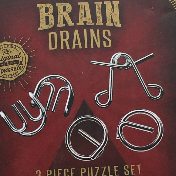 Brain Drains Metal Puzzle 3 Piece Fun - Picture 4 of 4